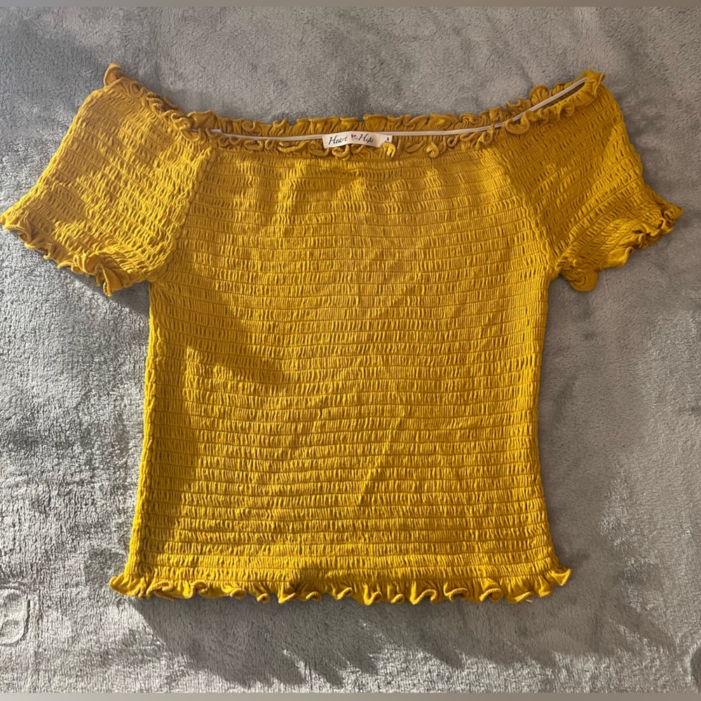 Mustard yellow shirt
